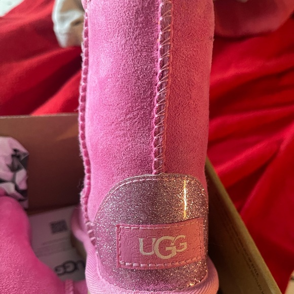 UGG Pink Sparkle Boots - Picture 1 of 2